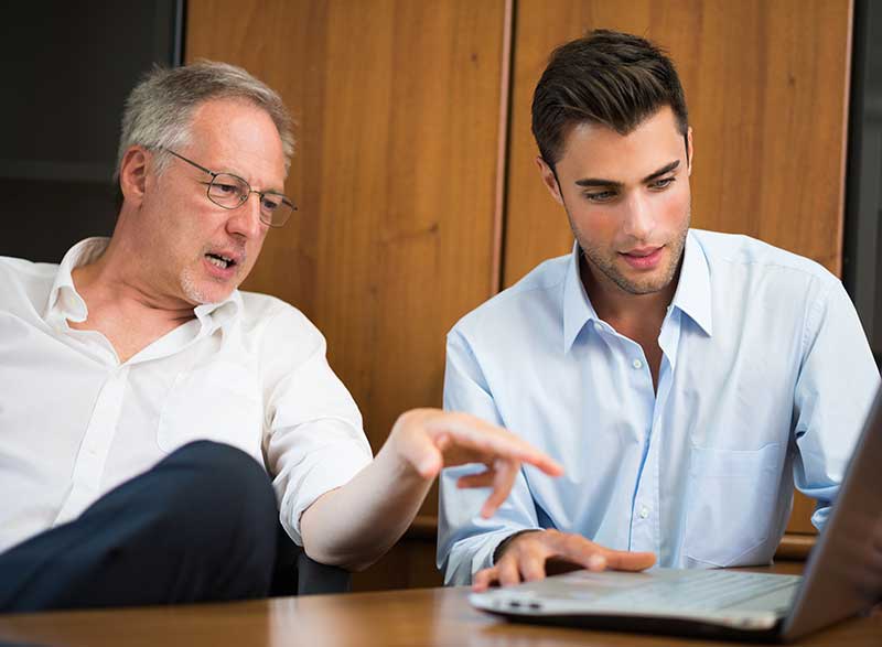 The transition strategists Expectations in Family Business Transitions- father and son