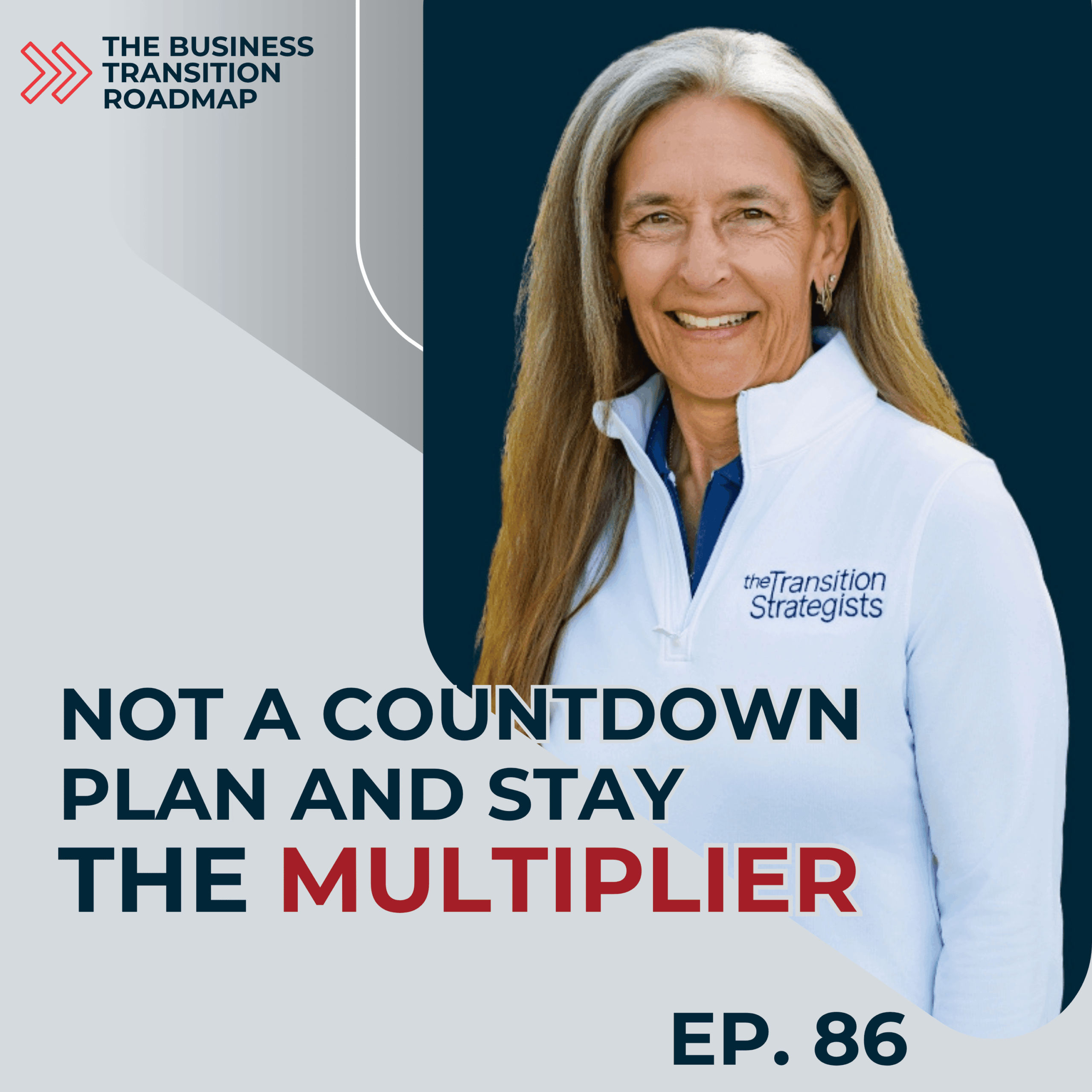 Podcast image for The Business Transition Roadmap podcast 86, "Planning Without Leaving: Why a Transition Strategy Is a Multiplier, Not a Countdown"